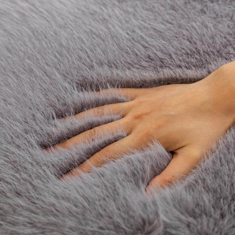 Sofa Towel Autumn and Winter Straight Row Thickened Maillard Rabbit Plush Winter Cushion Non-Slip High-End Cover Cloth