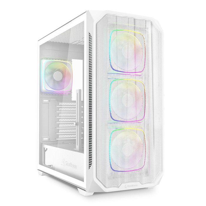 Sharkoon Case PC ATX Bianco con Vetro Temperato e Rete Frontale RGB AK5M