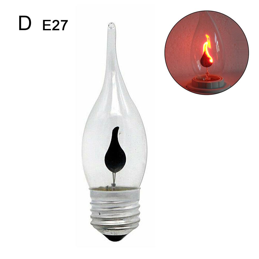 E14 E27 Flame Light Bulb Flame Effect Flicker Candle Light Bulb Home Decoration Emulation Fire Vintage 220V Candle Bulb
