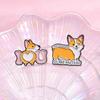 Letter Corgi Delightful Brooch Pin Vibrant Cartoon Design Versatile Accessory Fashion