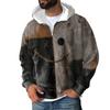 Men Zipper With Pockets  Vintage Hoodies Casual Sweatshirts Lightweight