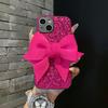 Cute 3D Bowknot Glitter Phone Case For iphone 18 17 16 15 14 13 12 11 Pro Max 7 8 Plus Air 16E Lovely Shockproof Girl Soft Cover