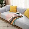 Plush Grey Corner Sofa Cover L Shape Sofa Chaise Cover Lounge Non-slip Seat Armchair Couch Cover Modern Sofas for Living Room
