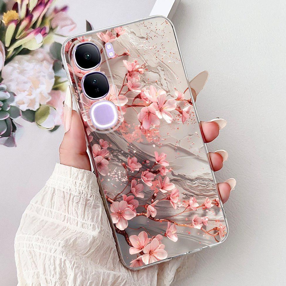 For Vivo V40 Lite 5G IDN Case V2417 Clear Cute Cat Fashion Butterfly Love Painted Soft Phone Case For Vivo V40 Lite 4G IDN Cover