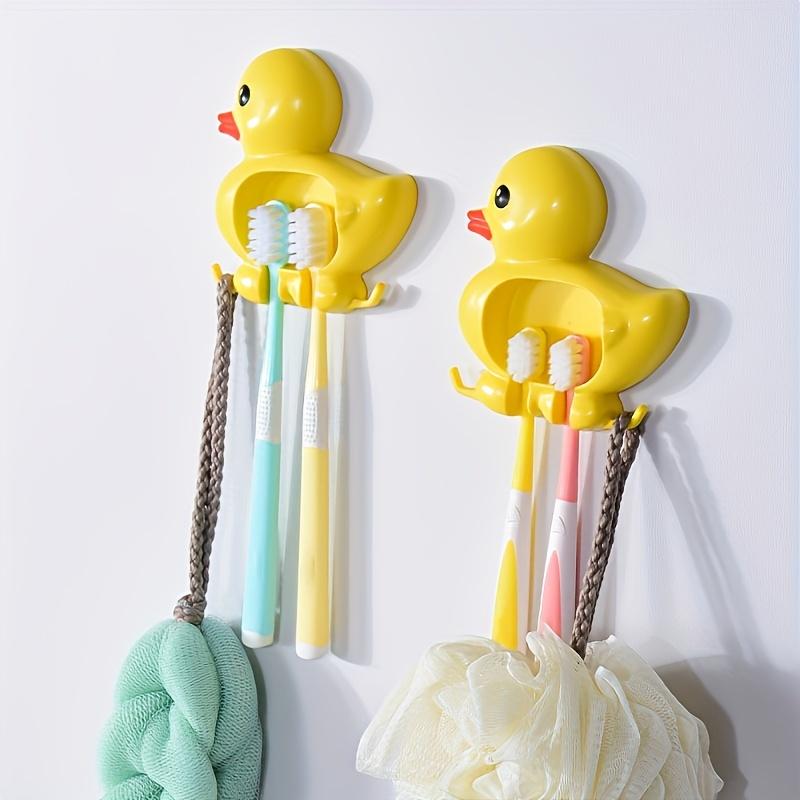 No-Drill Suction Cup Bathroom Organizer, Waterproof Dustproof Plastic Duck-Shaped Home Decor for Bathroom Storage, Bathroom Accessories