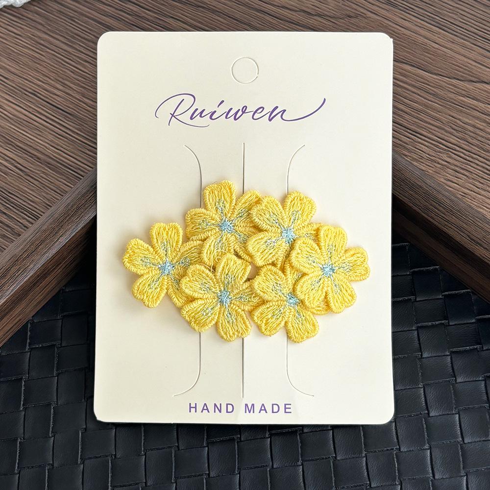 Pink Cherry Blossom Embroidered Hair Clip for Girls