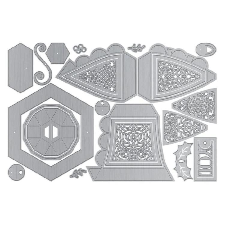 Christmas Pendant Metal Die Cuts Template Molds Christmas Bells Cutting Dies for Scrapbooking Cards Making Decorations