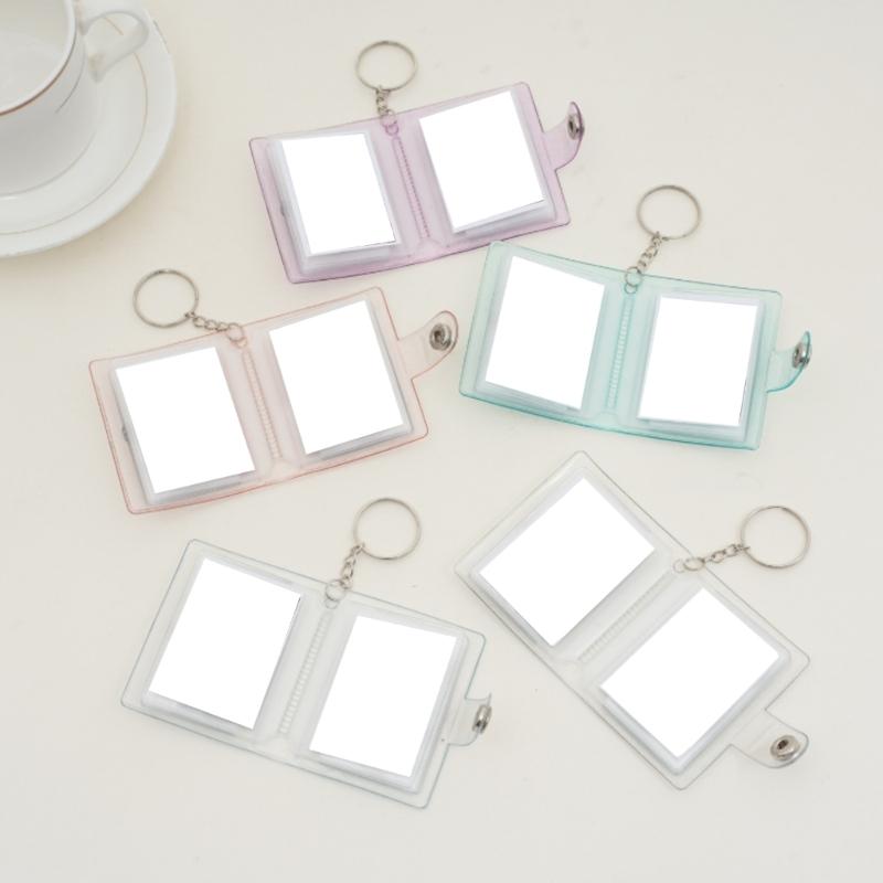 Waterproof PVC 2Inch Photo Album Holder with Keychain 20Photos Pocket Tear Resistant Construction for Protecting Memory