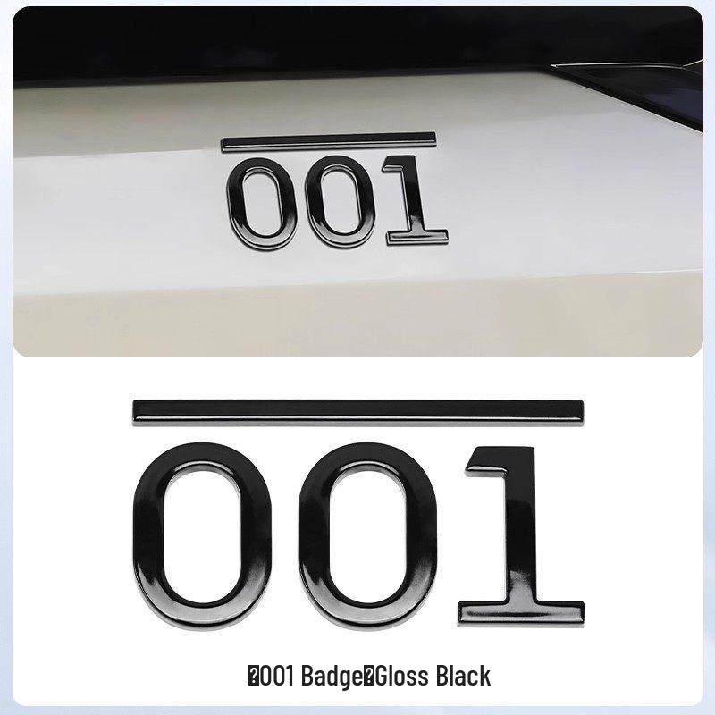 Zeekr 7X 001 007 Benutzerdefiniertes Autoemblem Schwarze Schrift Schwarzer Krieger Kun Ming Aufkleber