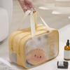 Waterproof Travel Makeup Case Large Capacity Wash Bag Simple Cartoon PVC Cosmetic Bag  Bathroom