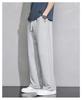 Men's Gray Summer Lightweight Wide-Leg Sweatpants - Casual, Versatile, Loose-Fit Sports Pants