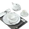 New Chinese Ceramic 4-Piece Tableware Set - Black Mountain Pattern