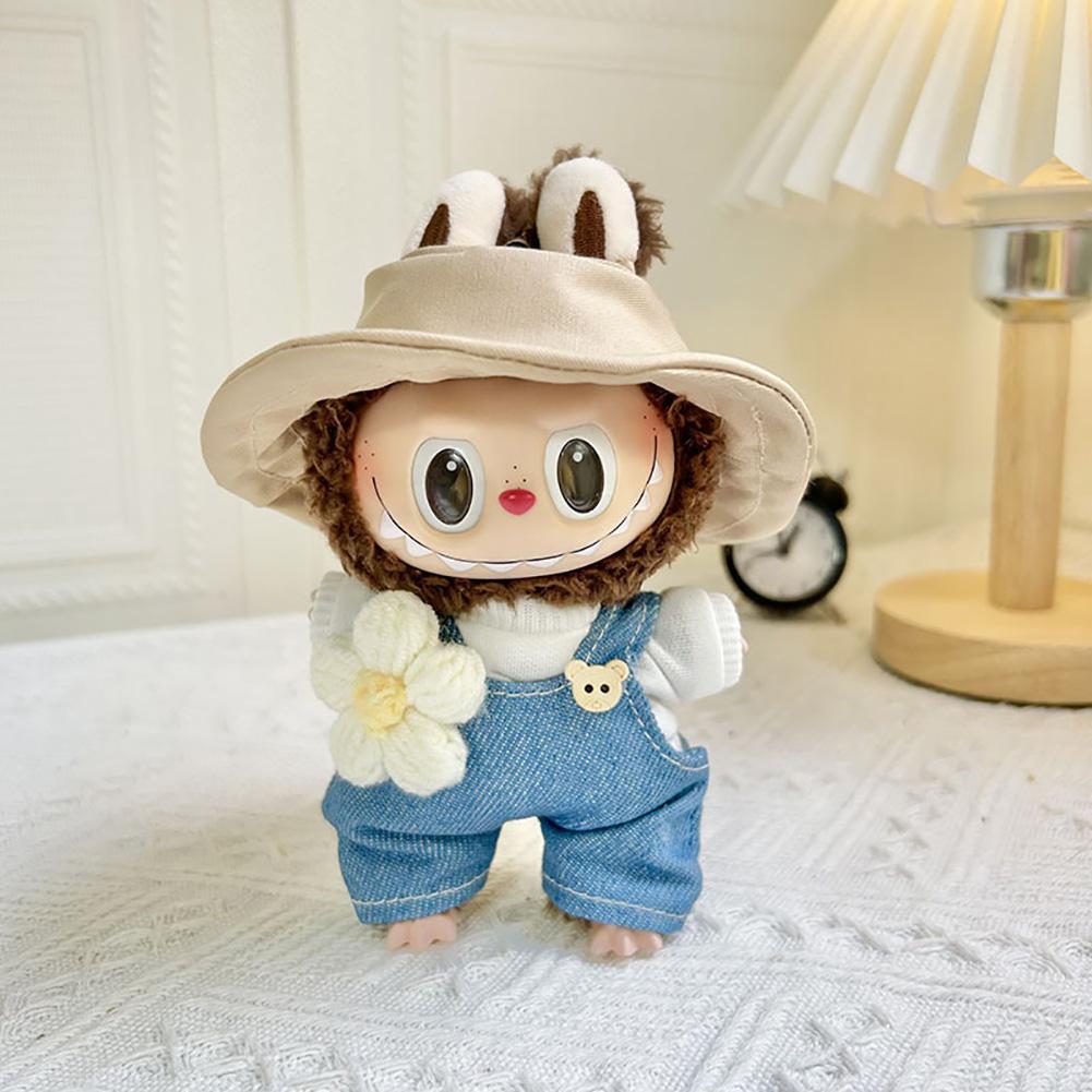Doll Hat for 17cm Labubu Color Match Hat Kawaii Cute Doll Accessories Kids Girls Toys