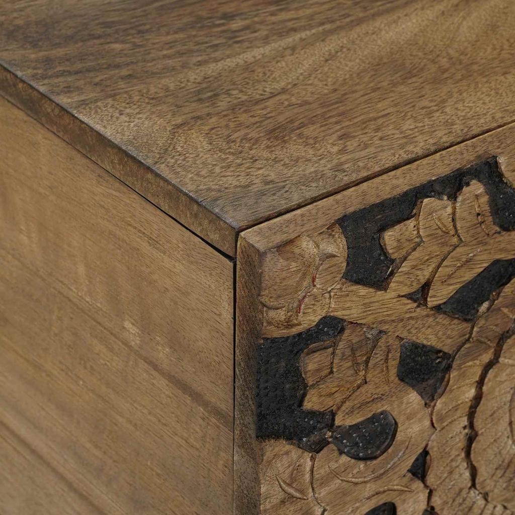 Coffee Table Brown 80 X 50 X 40 Cm Solid Mango Wood