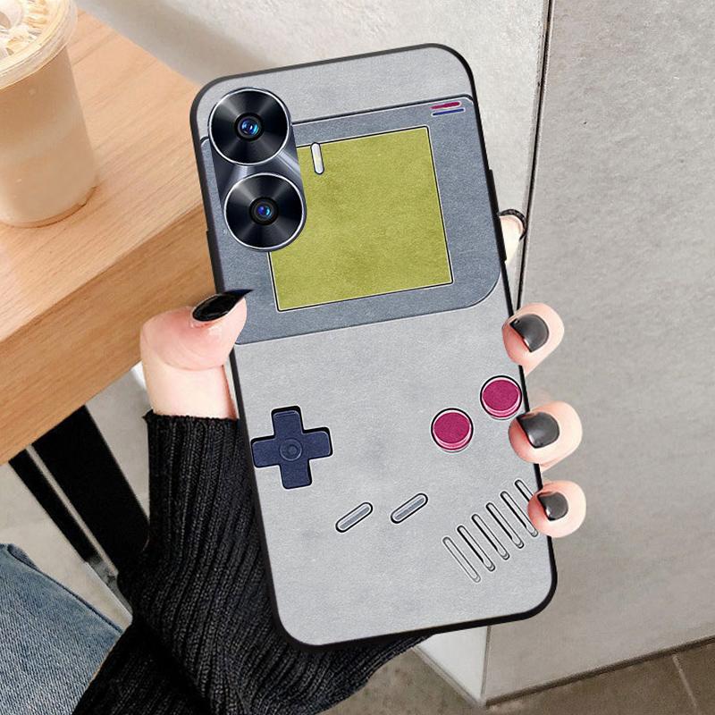 For Realme C55 Case Cool Black Soft Silicone TPU Bumper Protective Phone Case For OPPO Realme C55 case Cover Fundas Shell Coque