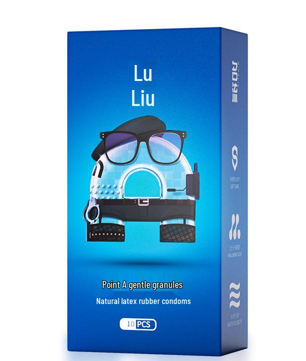 Celebrity Ultra-Thin G-Spot Condoms, Ice & Fire Combo, Small Size, Large Particles, Black