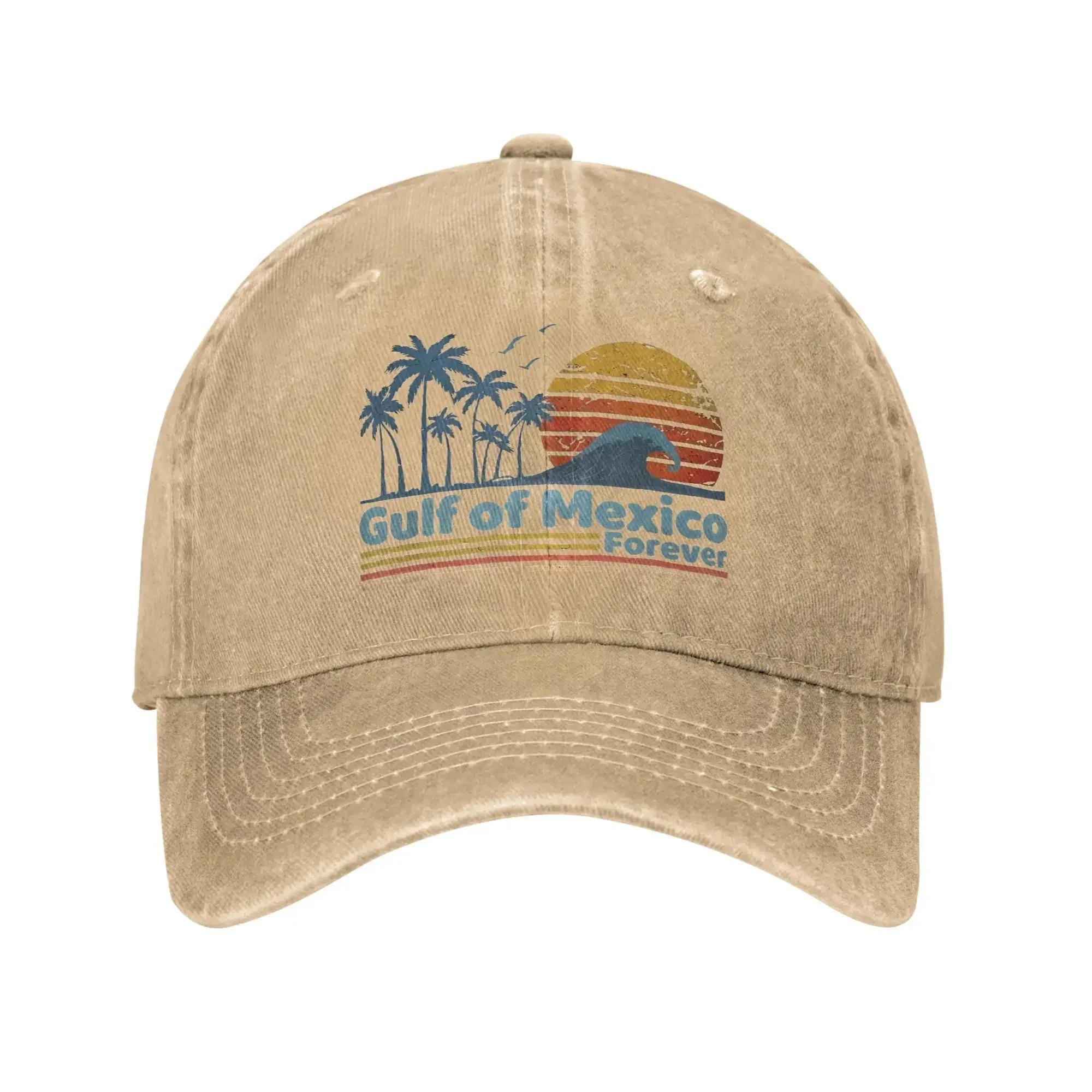 

Of Mexico Forever Sunset Unisex Women Baseball Caps Mexican Beach Distressed Denim Casual All Seasons Travel Gift Snapback Hat Adjustable