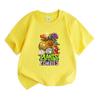 Kids Boys Girls 100% Cotton Crew Neck Short Sleeve T-Shirt, Cute Plants vs Zombies Cartoon Printed Casual Soft Breathable Summer Tee for Daily Wear