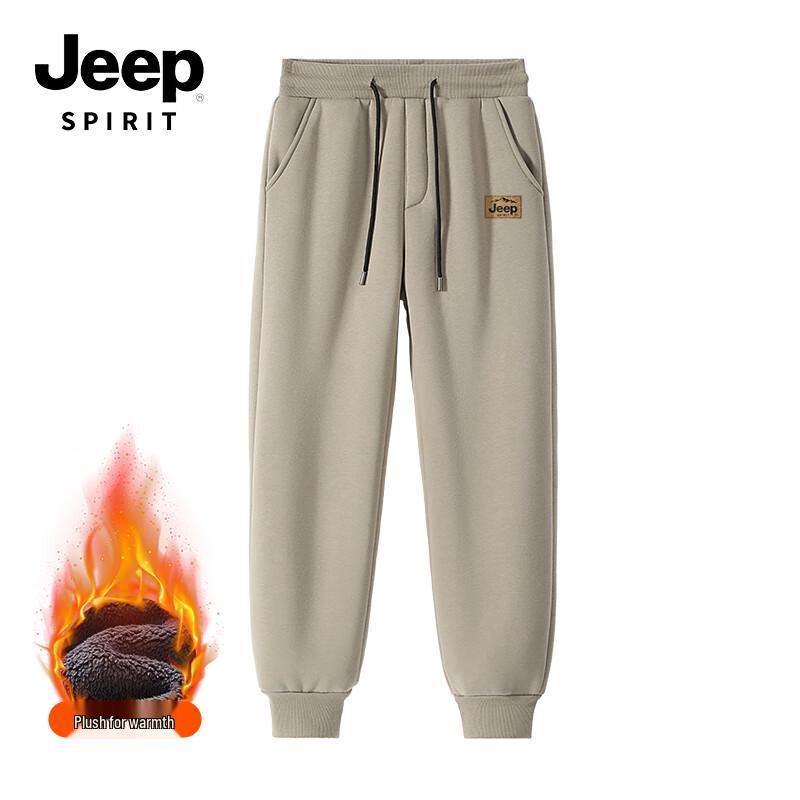 

JEEP SPIRIT Men s Heavyweight Fleece Lined Winter Jogger Pants M