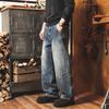 Men's American Retro Washed Loose-Fit Straight-Leg Jeans