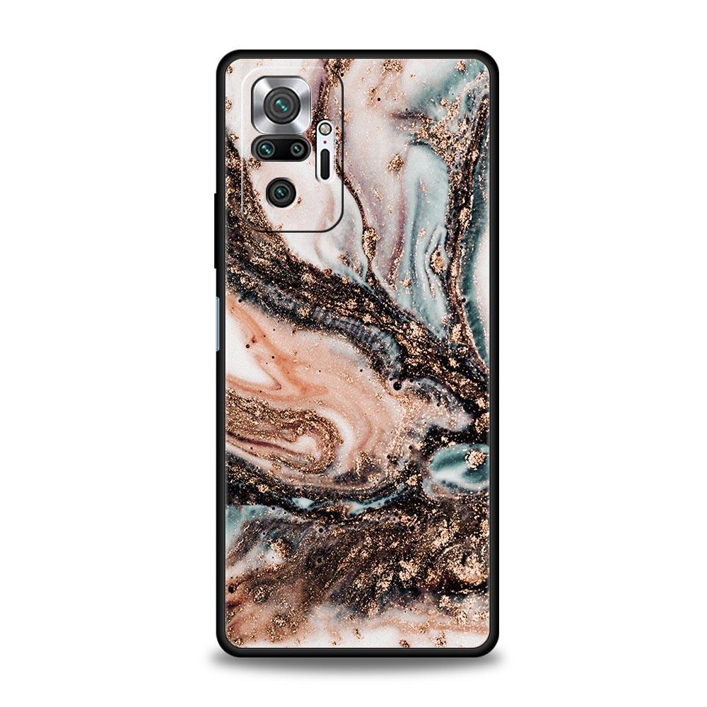 Vintage Marble Phone Case Cover for Redmi 14C 10C Note 15 14 13 12 10 11 K40 Pro Plus 5G Soft TPU Shockproof Shell Fundas Capas