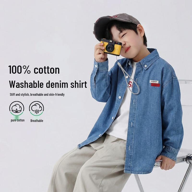 Boys  Spring Denim Long-Sleeve Shirt Jacket
