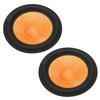 2PCS Orange Subwoofer Cone Rubber Surround Drum Paper Paper Speaker Cone  Speaker Repair