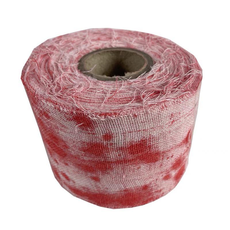 Halloween Blood Cloth Bandages & Caution Tape for Haunted House & Escape Room Decor