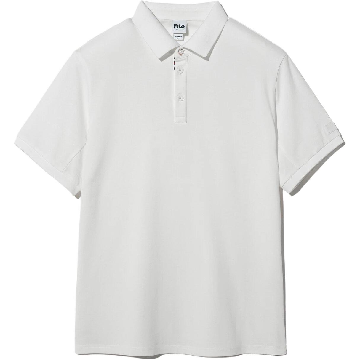FILA Polo Shirts Unisex White Polo Collar Moderate FS2TSH2231UOWH 110