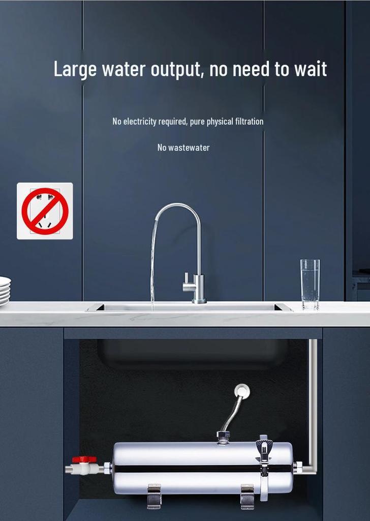 Stainless Steel High-Flow Ultrafiltration Whole House Water Purifier for Rural Well and Tap Water.