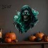 PVC Wall Stickers Halloween Theme Sticker Horror Skull Decal Waterproof Self-adhesive Removable Art Art for Home Living Room Bedroom And