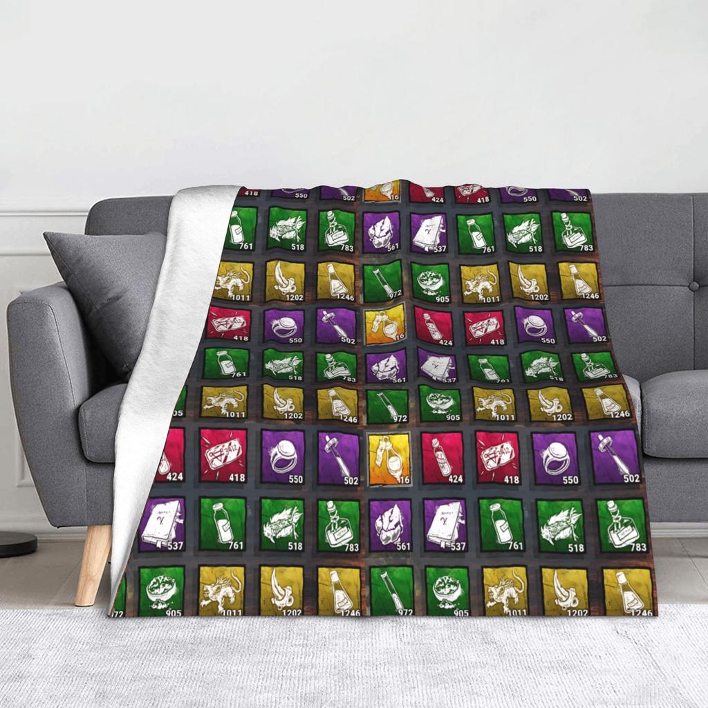 Deads by Daylights Horror Game Blankets  Flannel Throw Blanket Summer Air Conditioning Personalised Lightweight Bedspreads