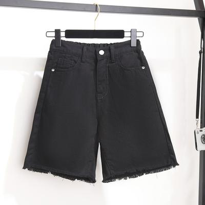 Plus Size Short Jeans for Women Summer Casual Burr Loose Women's Clothing Denim Shorts Wide Leg Jean Shorts Pants
