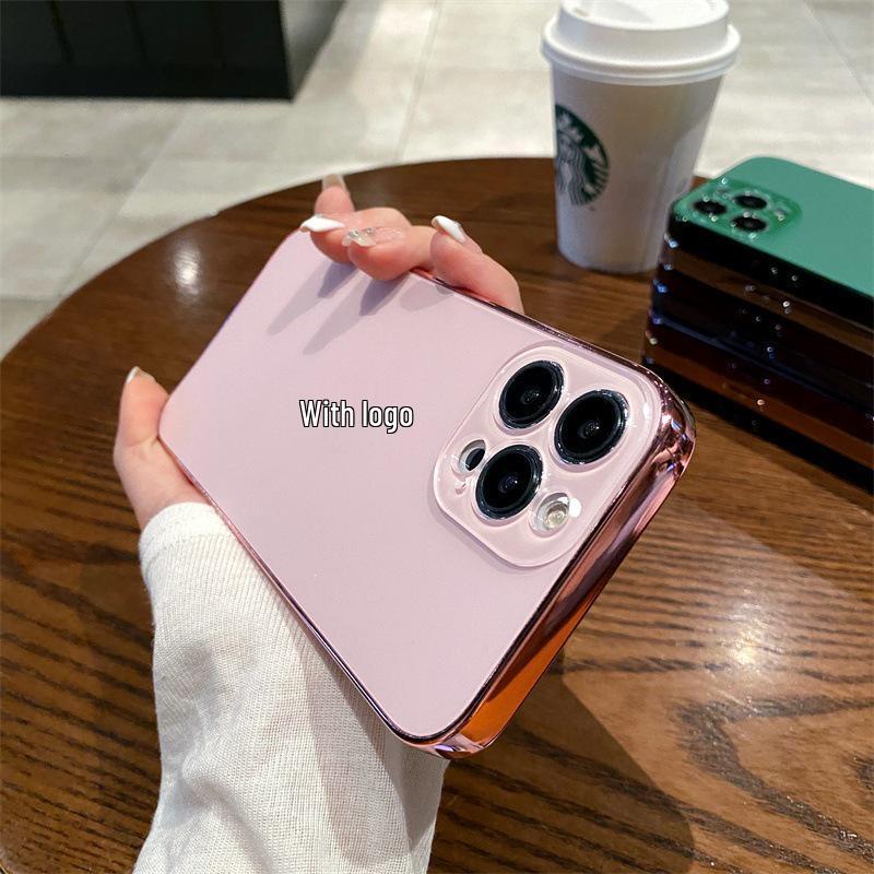 iPhone 17 Pro Max Electroplated Frame Case with AG Skin Feel Frosted 16 Anti-fall Cover 14