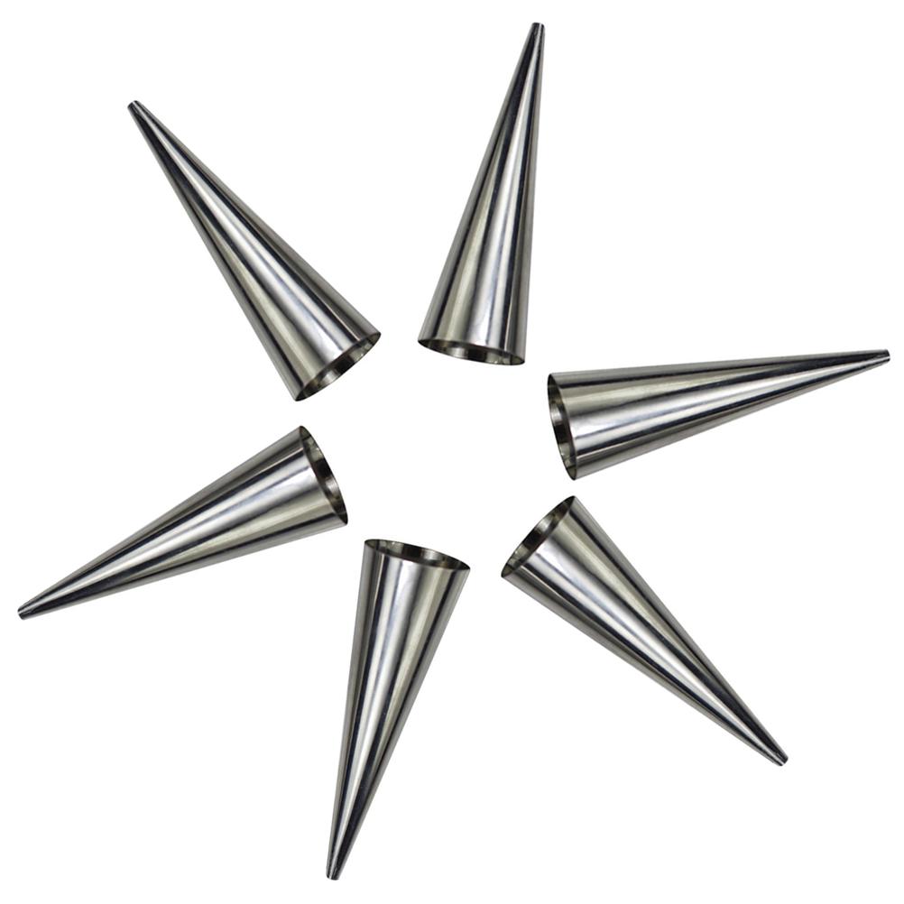 Buy 6pcs Stainless Steel Croissants Mold DIY Cream Horn Moulds Spiral