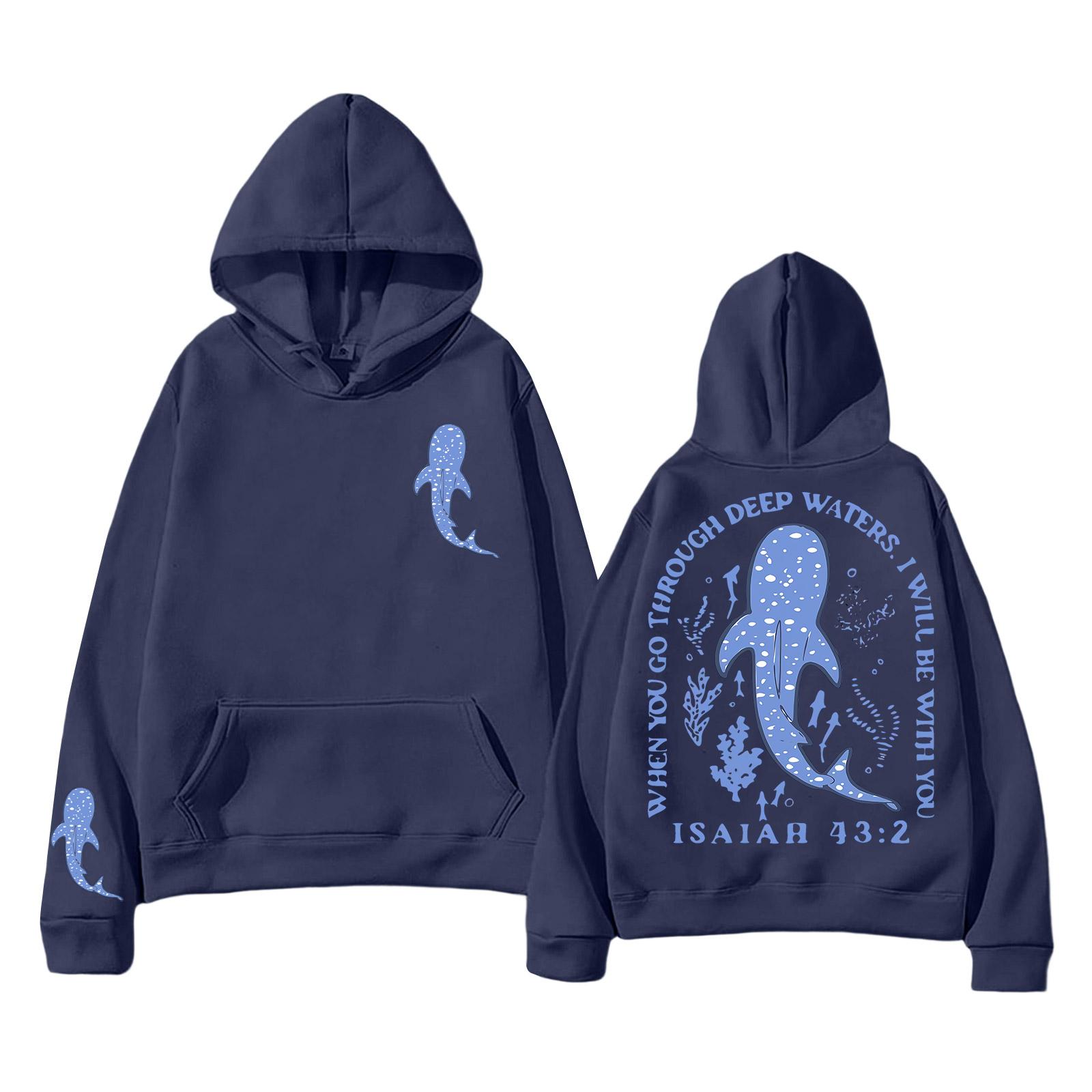 

Унисекс Легкий Худи-Пуловер С Длинным Рукавом, Карманами И Принтом M тёмно-синий