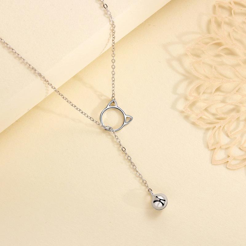 

Ожерелье колокольчик для кошки корейская версия простая ниша универсальная выдвижная ключичная цепочка