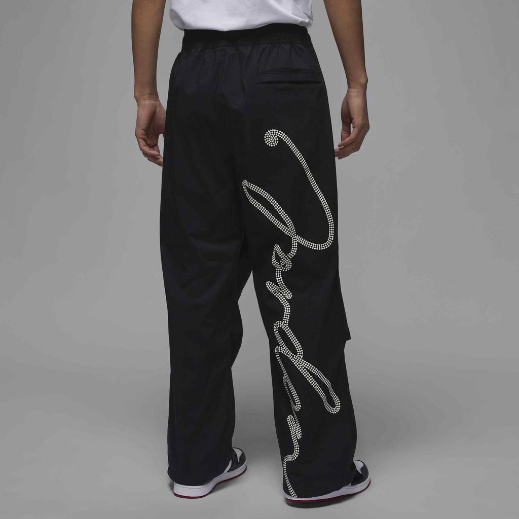 Jordan MVP Pantalones Deportivos Holgados Duraderos con Cordones para Hombre Pantalones Negro Blanco Vela HQ8136010