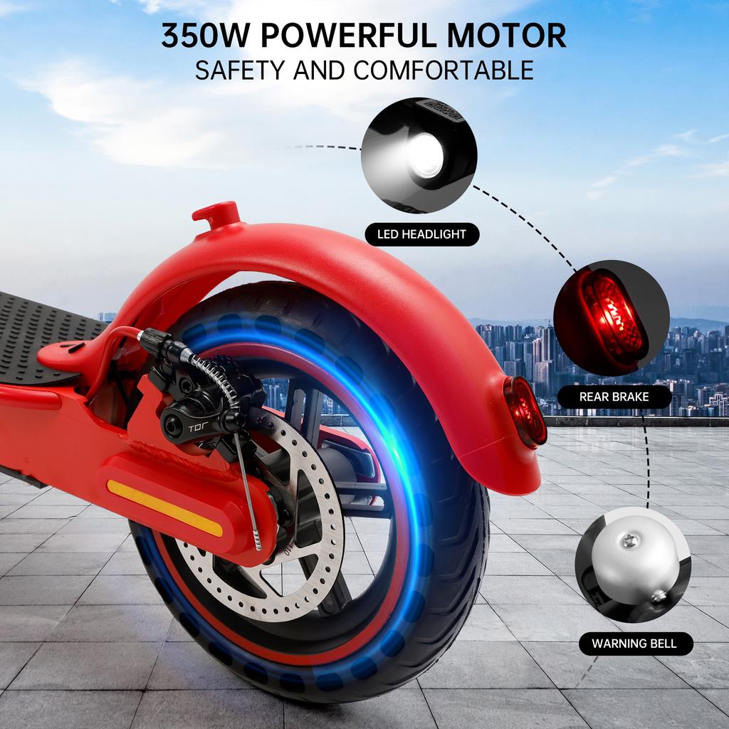 8,5" zusammenklappbarer Elektroroller mit App, 350 W, 35 km Reichweite, 30 km/h, Pendeln in der Stadt