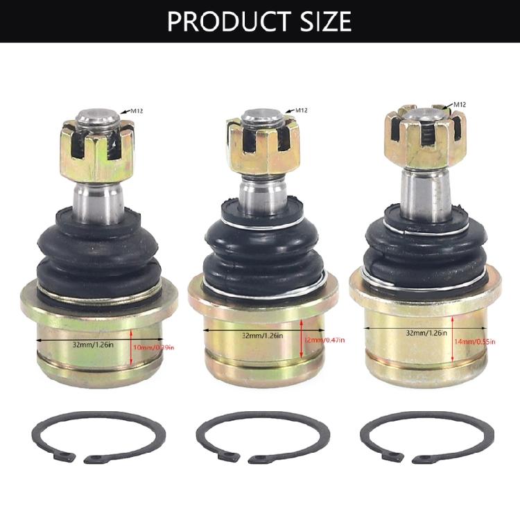 M12 10mm 12mm 14mm Sphere Joint Fit Chinese ATV UTV Go Kart Quads Dirt Bike Motorbike Modification