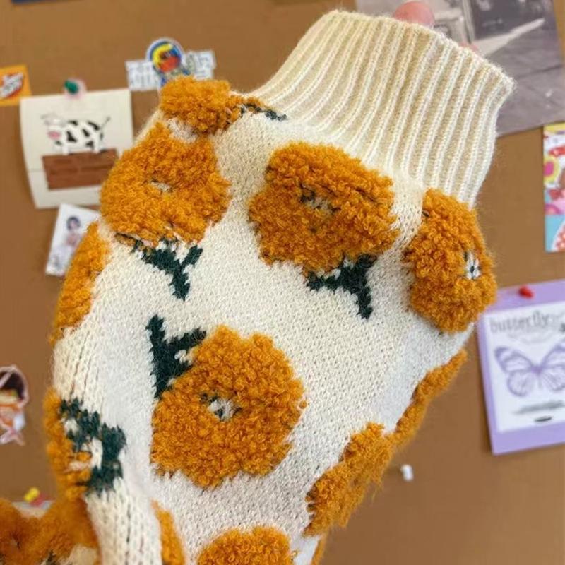 DIMANAF 2025 Big Size Flower Sweaters Cardigan Autumn Women Print O-Neck Sweaters Knitting Loose Sweater