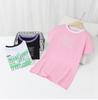 Summer Korean Style Girls' Fashion Printed Breathable Dress with Long/Short Sleeves