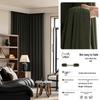 Double-Sided Cream Cotton Linen Blackout Curtains - High-End Feel for Bedroom & Living Room