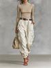 Street Multi-Pocket Workwear Pants Women Loose Wide Leg Casual Long Pants