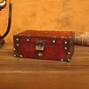 Wooden Retro Style Storage Boxes With Password Lock For Bedroom Organization