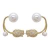 Tulip Flower Earrings Sweet Fashionable and High-end Pearl Earrings Retro Temperament Simple Earrings