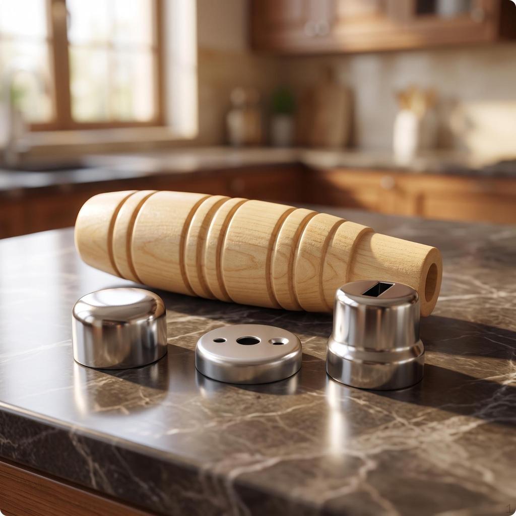 Handle with Metal Fittings Comfortable Grip Kitchen Tool Practical