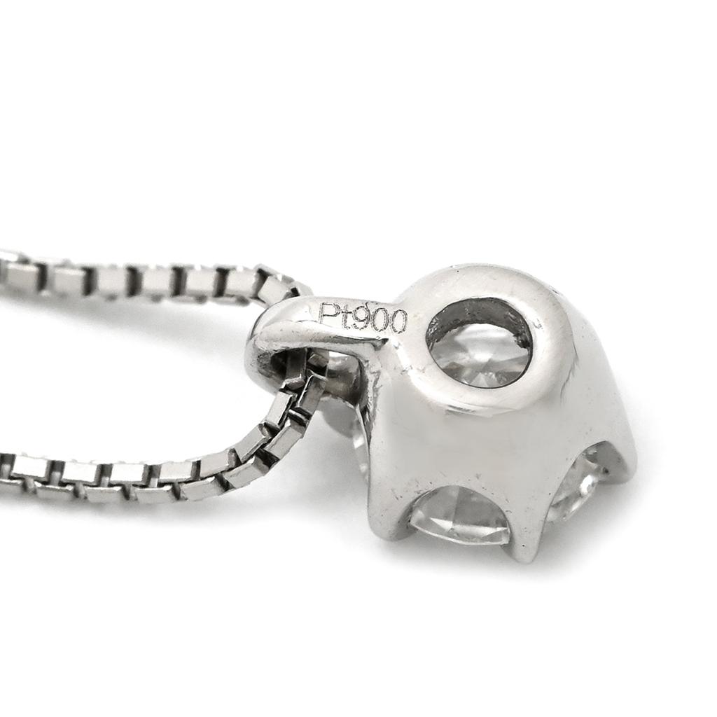 NON BRAND - Solitaire Diamond G SI1Necklace Pt900/diamond Array