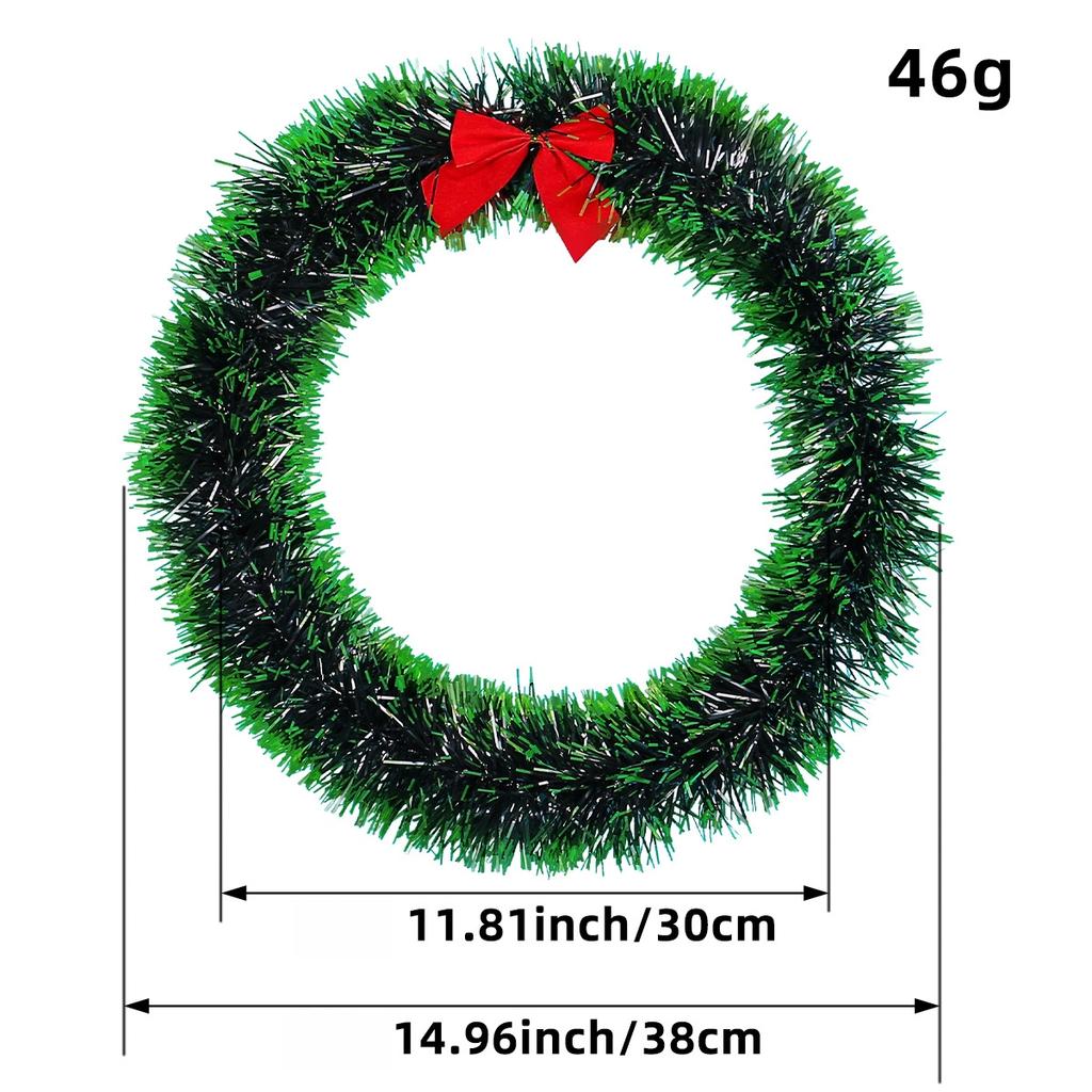 30cm Classic Christmas Wreath for Home Decor, Christmas Garland for Front Door Decor, Artificial Flowers, New Year's Decoration Garland