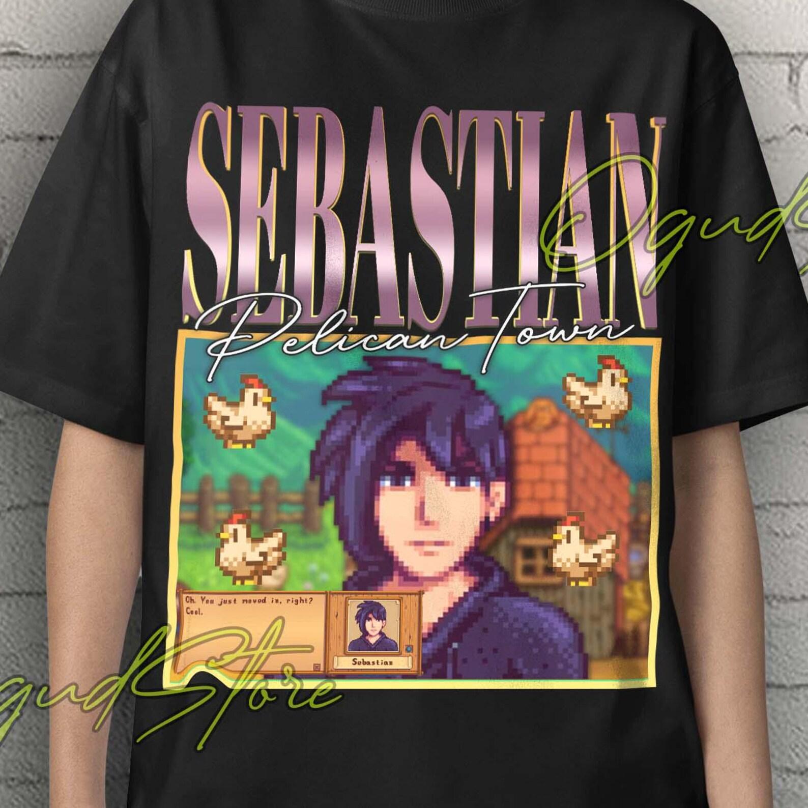 Sebastian Stardw Valley, Sebastian Stardw Vally Shirt, Retro Sebastian Stardw Vally Shirt, Farming Video Game Tshirt, Stardew Valley Poster L
